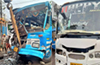 Kasargod: 12 injured as 2 private buses collide